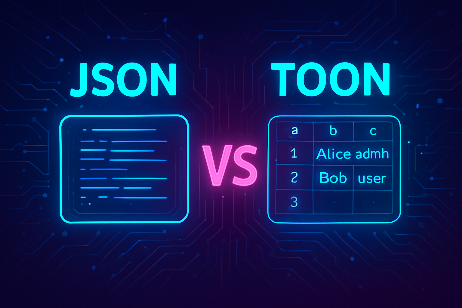 Medium blog post by Shubham Singh shubh1515: JSON vs TOON: The New Battle of Data Formats in th